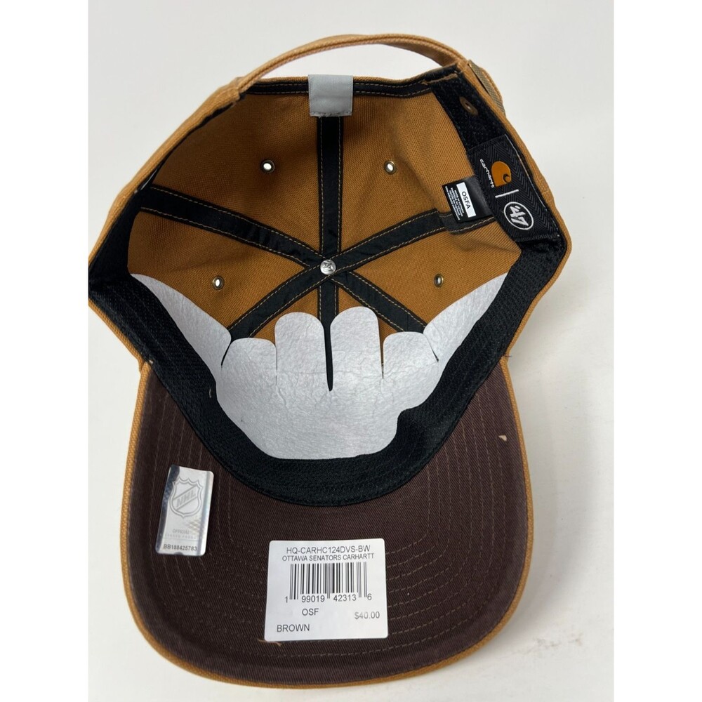 Ottawa Senators Carhartt '47 Brand NHL Clean Up Adjustable Brown Hat - Picture 6 of 7